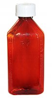 02 oz AMBER Oval Bottles with CR Caps with Child Resistant Closure Caps Included [QTY. 100]