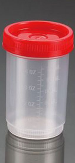 Specimen Containers, 120mL, with Temper Evident Label, Sterile, Cap Color: White (QTY. 80 per Case) - Click Image to Close
