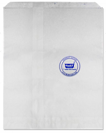 Bags White 8" X 5" X 16" (20 Lbs) 1,000 per Case [Without Print] - Click Image to Close