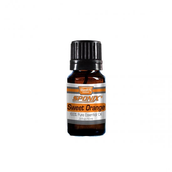 Sponix Sweet Orange Essential Oil - Aromatherapy and Therapeutic Grade Oil - 100% Pure and Natural - 10 mL - Click Image to Close