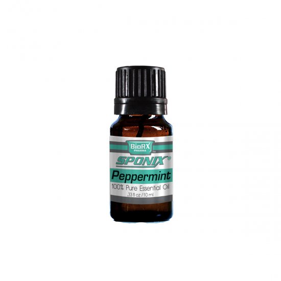 Sponix Peppermint Essential Oil - Aromatherapy and Therapeutic Grade Oil - 100% Pure and Natural - 10 mL - Click Image to Close