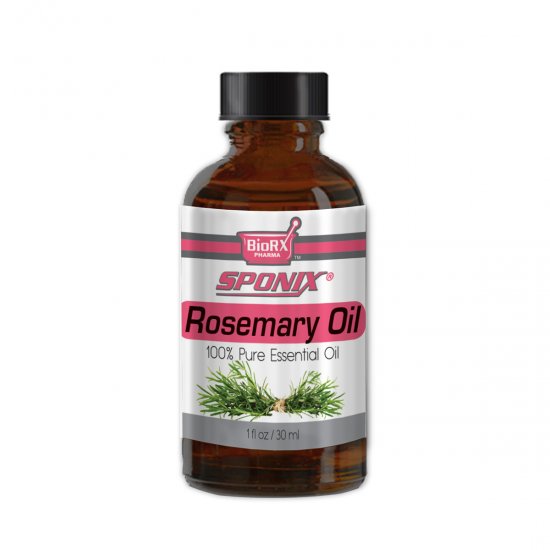 Sponix Rosemary Essential Oil - Aromatherapy and Therapeutic Grade Oil - 100% Pure and Natural - 1 OZ - Click Image to Close