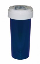 Pharmacy Vials 08 Dram BLUE Vials with Reversible Caps [QTY. 410]