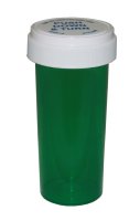 Pharmacy Vials 13 Dram GREEN Vials with Reversible Caps [QTY. 275]