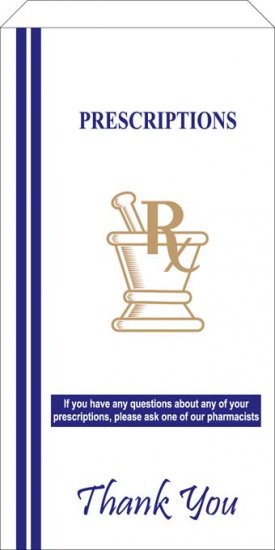 Bags White 7" x 5" x 14" (12LBS) 1,000 per Case [With Print] - Click Image to Close