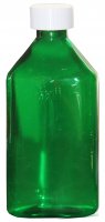 BioRx GREEN Oval Bottles 02 oz with CR Caps [QTY. 100]