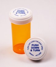 Pharmacy Vials 08 Dram Amber Vials with Reversible Child Resistant Closure Caps Included (Qty. 410)