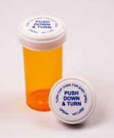 Pharmacy Vials 16 Dram Amber Vials with Reversible Child Resistant Closure Caps Included (Qty. 240)